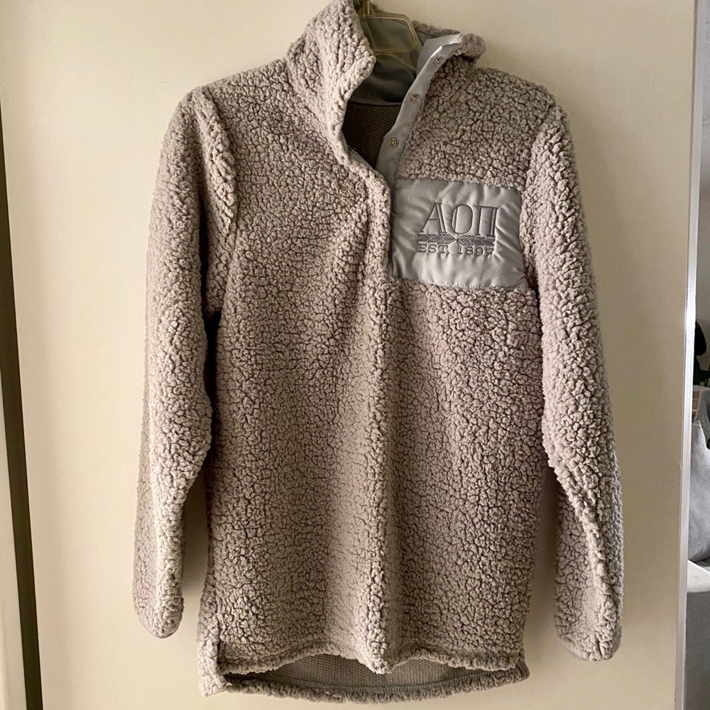 Alpha Omicron Pi Sorority Fleece Jacket AOII